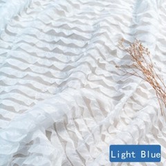 Chiffon Fabric Frilly DIY Costume Dress Materials Ruffled Solid Thin 100X150cm