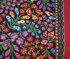 Scrap Fabric Cotton Blend Flowers Vintage 27″ x 42″ Single Piece Only Quilt