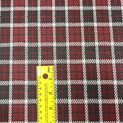 Double Knit Poly Jacquard Plaid Check Wine Color 59″W Fabric lot of 5 Yards $15