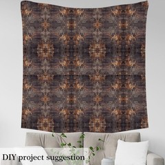 Erosebridal Abstract Watercolor Fabric by The Yard,Country Farmhouse Brown Orang