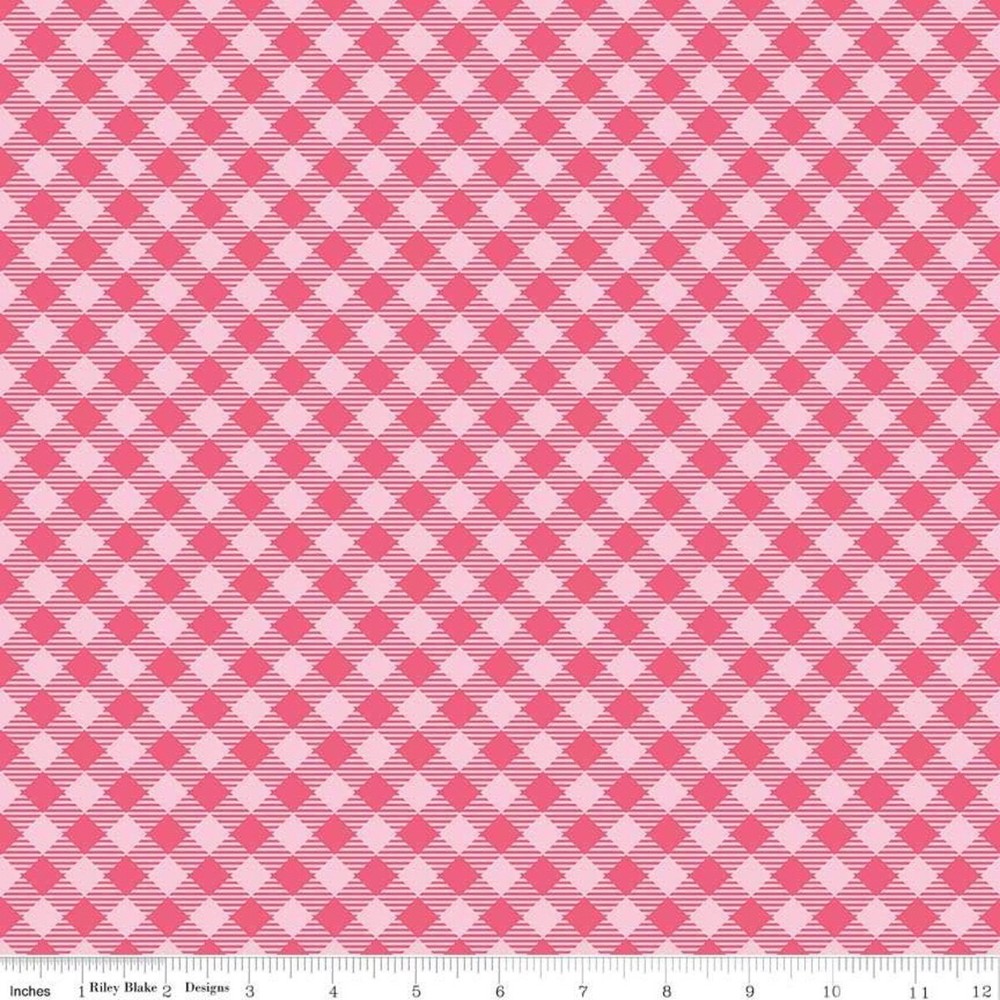 Gingham in Raspberry | Bee Basics | Riley Blake