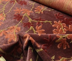 DONGHIA TRYST RENDEZVOUS RED HIGH END LINEN VELVET MULTIPURPOSE FABRIC BY THE YD