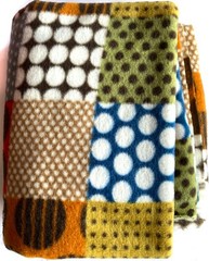 Colorful Patchwork Fleece Fabric ~ 1 Yard, 62″ Wide ~ Use for Lap Throw, Pillow