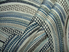 Fabric Remnants Embroidered Woven 75cms iLiv Aqualis Twilight Cushion Upholstery