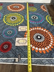 Jashion And Zuma Block Wax Print Fabric Approx 7 Yards 2
