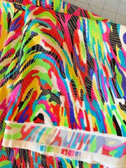 Spandex Fabric 4-Way Stretch Bright Multicolored Swirl Pattern – 1 yd