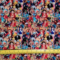 ONE PIECE ANIME COLLAGE V1 1 YARD FABRIC ( 36″ X 58″ ) BRAND NEW