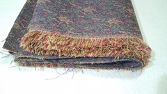 Jacquard Upholstery Fabric Remnant Fringe 28″x60″ Multicolor Tweed End of Roll