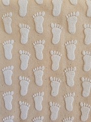 Slipper Grippers Feet Pattern 2 Pieces – 12″x 14″ Anti-Slip Fabric For Slippers