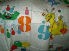Vintage SESAME STREET Number themed PVC Coated Fabric (120cm x 61cm)