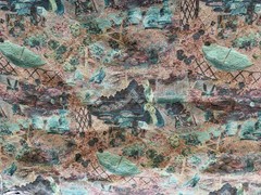 Vintage Romantic Scene French Country Tapestry Woven 26”x 38” Upholstery 2 Piece