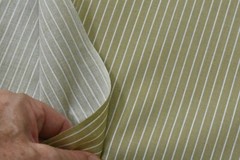 By 1/2 Yd, Vintage, Tan & White Striped Cotton, Shirting etc., V255