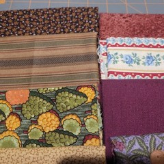 LOT OF 15 FAT QUARTERS COTTON FABRIC ASSTD COLORS & DESIGNS lot 24