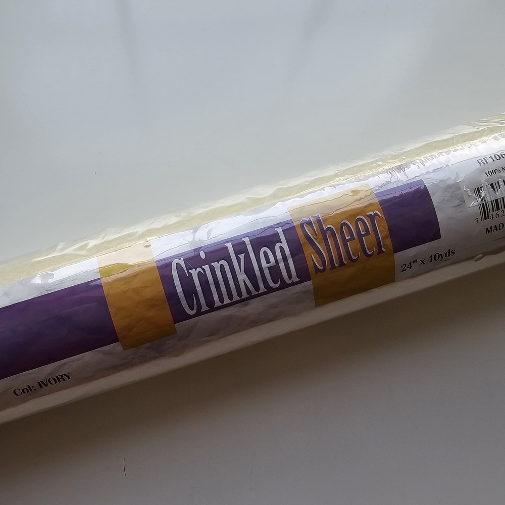 Crinkle Sheer 100% Nylon Material For Crafting/ Sewing/ Quilting 10 Yards