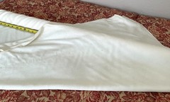 2 Yd Lot Beautiful White Textured Linen-Style Fabric ~48″ Wide Crafts Apparel