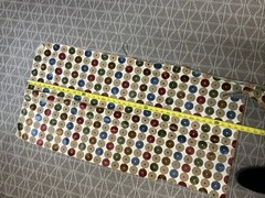 Designer Fabric Remnant Circles Raised Design 20” X 39.5”