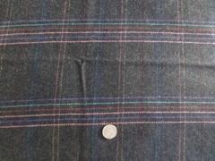 4762. WOVEN WINDOWPANE CHECK/PLAID Wool or Wool Blend FABRIC – 60″ x 2-1/4 yds.