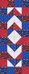 Scrappy Charm Table Runner Kit- Pre-Cut – Americana – Patriotic