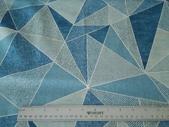 Faux Patchwork Print BTY Richloom Shades of Dark Dusty Teal Blue