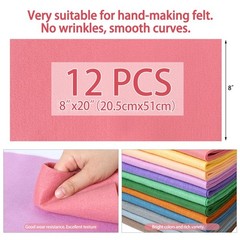 12 Rolls Soft Felt Fabric Sheets 8×20 Inch 1.6mm Thick Morandi Sewing Craft