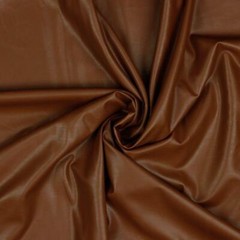 Stretchy Soft Faux Leather Fabric Material – BROWN