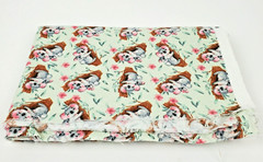 Snuggle Flannel Baby Fabric Koala Bears in a Tree 30″ x 42″ Green Pink Gray