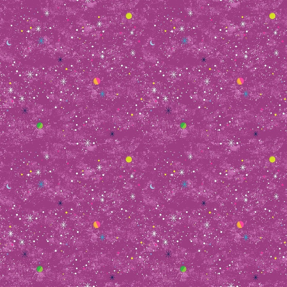 Deep Space~Purple~Lost in Space~Planets Solar System Fabric~DC10817~BTY