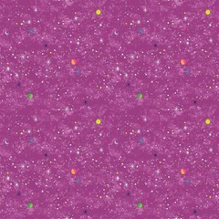 Deep Space~Purple~Lost in Space~Planets Solar System Fabric~DC10817~BTY