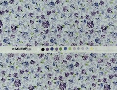 Flowers Floral Lavender Blue 60″ wide MMFAB Fabric Cotton Quilt YOU PICK LENGTH