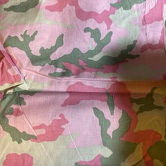 Pink Camouflage Cotton Fabric by Cranston Print Works 1.5 Yards