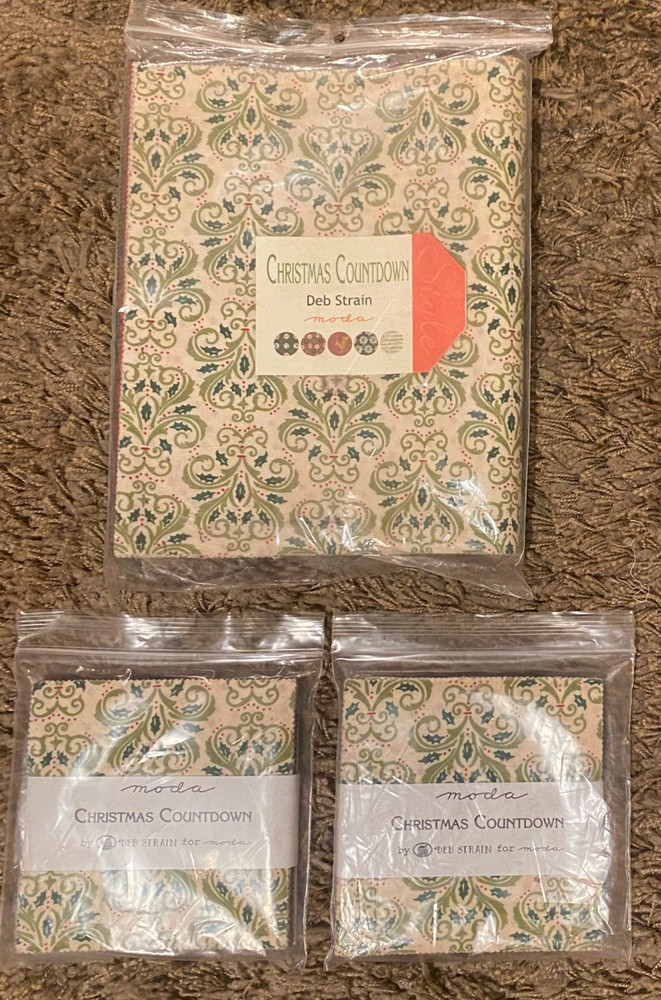 Moda Christmas Countdown Lot: 1 Layer Cake and 2 Charm Packs by Deb Strain