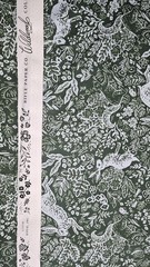 Wildwood Leaf Green Bunnies Fable By the yard X 43 Inches Cotton Rifle Paper Co.