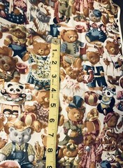COLLECTIBLES by Marti Michell TEDDY BEARS Allover 4 Hancock/Minnesota BTFQ