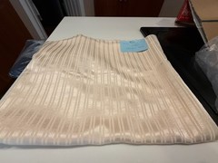 SATINY STRIPED OFF WHITE FABRIC 2 3/4 YDS X 48″ WIDE