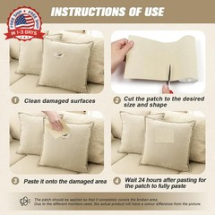 OAZ 4 x 79 inch Canvas Repair Patches Canvas Fabric Patch Self-Adhesive Fabric R