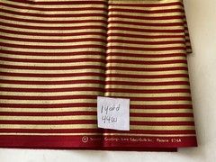 Christmas Theme Quilting Sewing Moda Fabri-Quilt Trees Stripes Gold Red Green