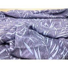 2.5y+ Purple and Black Leaf Pattern Lightweight Apparel Fabric, 104″ L x 44″ W