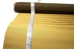 100%silk Gold Stripe Silk Fabric by the half of yard F354