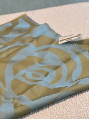 DESIGNTEX ROSE ROWS SEA GRASS 35×60 MODERN GEOMETRIC FABRIC HOME BLUE GREEN CHIC