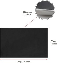 Durable Black Suede Automotive Headliner Fabric – 96”x60” with Foam Backing