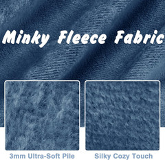 Minky Fabric by the Yard, 2 Yards X 60 Inch Wide Pre-Cut Minky Fleece Fabric Nav