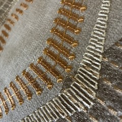 Pindler Fabric Samples ( 3)) GILDED 26 x 26 Embroidered Geometric Designs