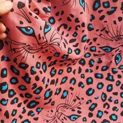 1yard X 1.45meter Leopard Fabric Thin Cotton Gauze Crepe Summer