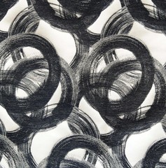 Midnight Circles Fabric By The Yard, Jacquard Weave Fabric, Upholstery