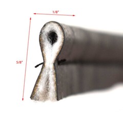 Boat Puff Cord Welting | Faux Leather Charcoal Gray 1/8 Inch (YD)
