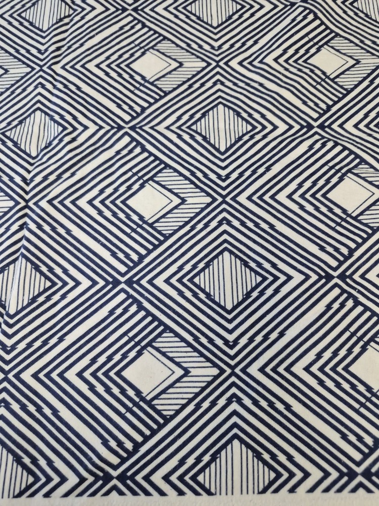 Super Snuggle Fleece Fabric 20×40 Navy White Geometric Joann’s