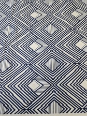 Super Snuggle Fleece Fabric 20×40 Navy White Geometric Joann’s