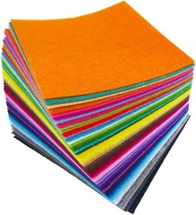 High-Quality 1mm Felt Fabric Sheets – 48 Assorted Colors for Creative Projects