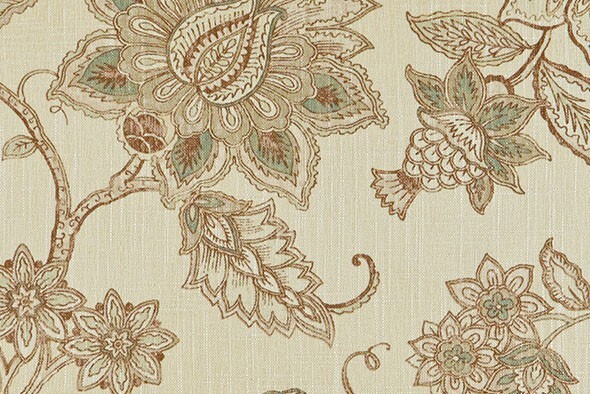 Belle Maison CELINE NATURAL Linen Blend Beige Drapery Uph Print Fabric