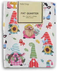 Fat Quarter 100% Cotton for Sewing Crafts – 18 X 21 Inches (Gnomes)